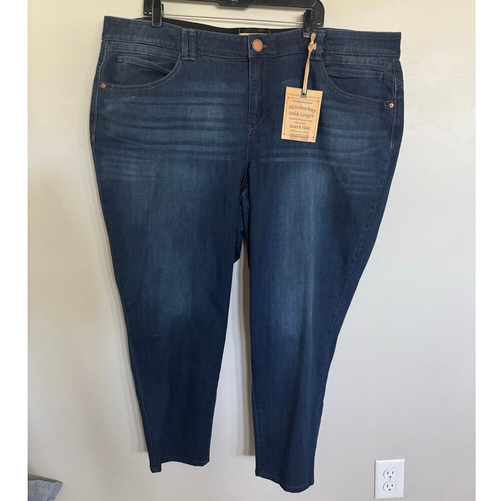 NWT Democracy "Ab"solution Ankle Length Skinny Jeans in Dark Wash SZ 24W